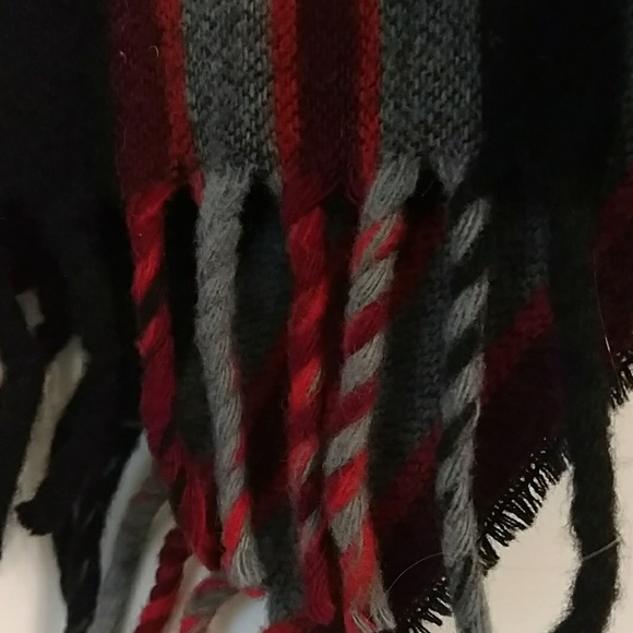 VTG Lambswool Striped Scarf Wrap - Picture 4 of 7